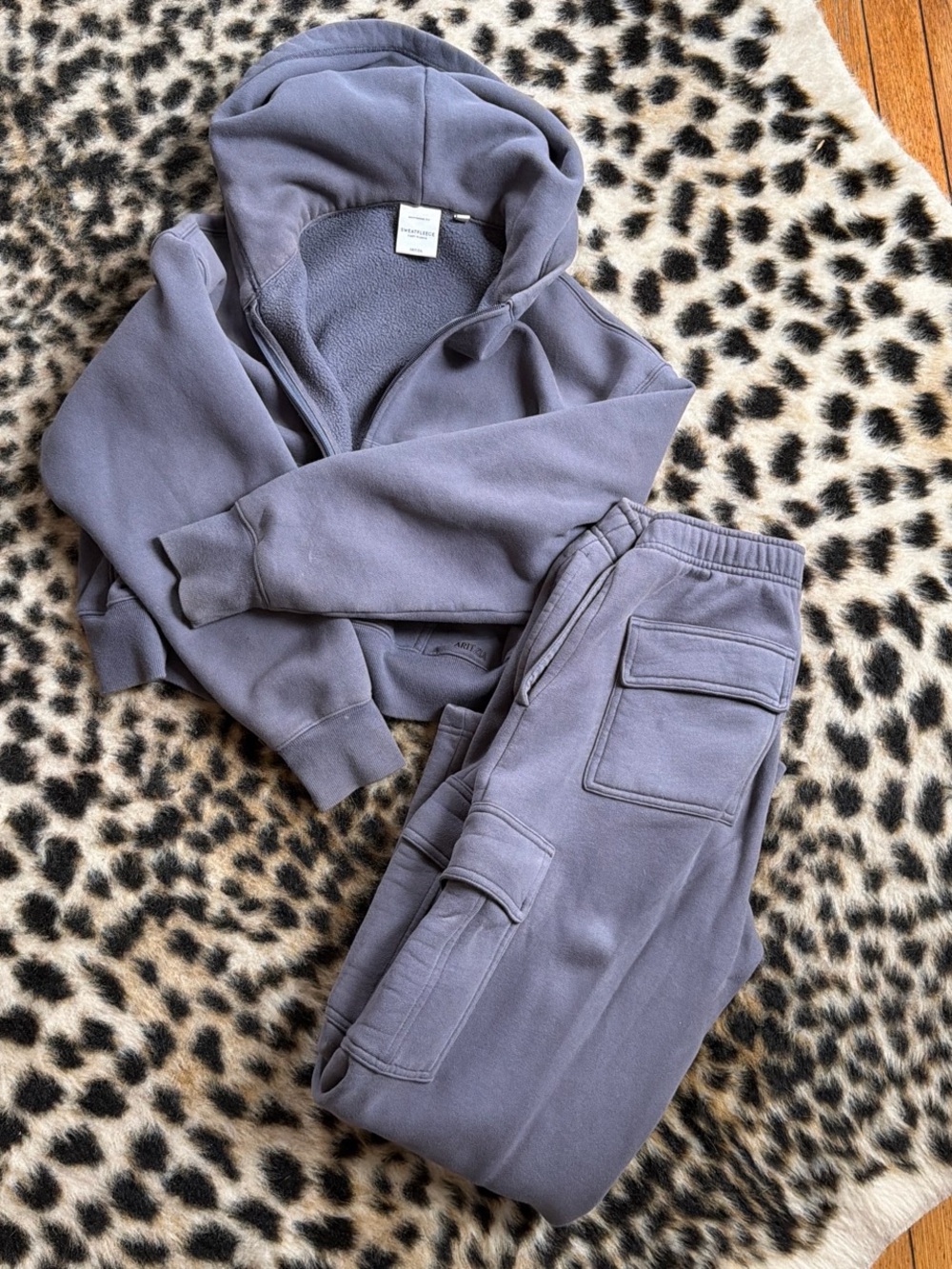 Aritzia Lavender Gray Track Jogger Set